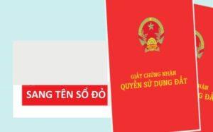 sang tên sổ đỏ
